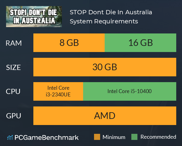 STOP! Don’t Die In Australia System Requirements PC Graph - Can I Run STOP! Don’t Die In Australia STOP! Don’t Die In Australia System Requirements PC Graph - Can I Run STOP! Don’t Die In Australia