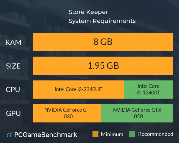 Store Keeper System Requirements PC Graph - Can I Run Store Keeper Store Keeper System Requirements PC Graph - Can I Run Store Keeper