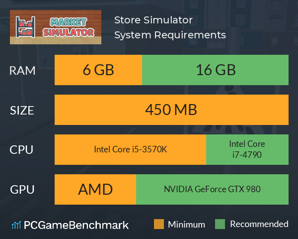Store Simulator System Requirements PC Graph - Can I Run Store Simulator