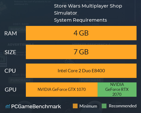 Store Wars: Multiplayer Shop Simulator System Requirements PC Graph - Can I Run Store Wars: Multiplayer Shop Simulator Store Wars: Multiplayer Shop Simulator System Requirements PC Graph - Can I Run Store Wars: Multiplayer Shop Simulator