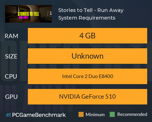 Stories to Tell - Run Away System Requirements PC Graph - Can I Run Stories to Tell - Run Away