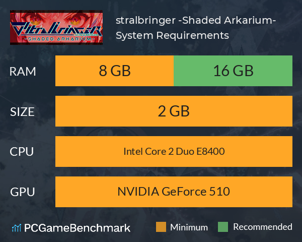 ∀stralbringer -Shaded Arkarium- System Requirements PC Graph - Can I Run ∀stralbringer -Shaded Arkarium- ∀stralbringer -Shaded Arkarium- System Requirements PC Graph - Can I Run ∀stralbringer -Shaded Arkarium-