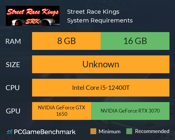 Street Race Kings System Requirements PC Graph - Can I Run Street Race Kings