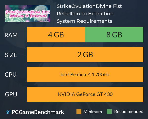 Strike!OvulationDivine Fist!  Rebellion to Extinction! System Requirements PC Graph - Can I Run Strike!OvulationDivine Fist!  Rebellion to Extinction!