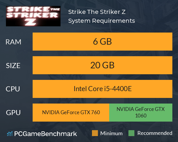 Strike The Striker Z System Requirements PC Graph - Can I Run Strike The Striker Z