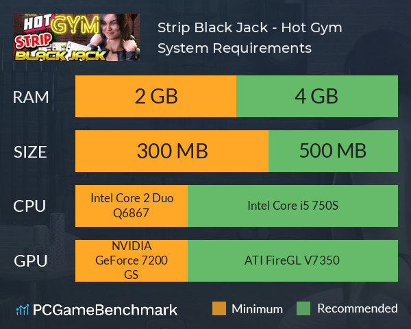 Strip Black Jack - Hot Gym System Requirements PC Graph - Can I Run Strip Black Jack - Hot Gym Strip Black Jack - Hot Gym System Requirements PC Graph - Can I Run Strip Black Jack - Hot Gym