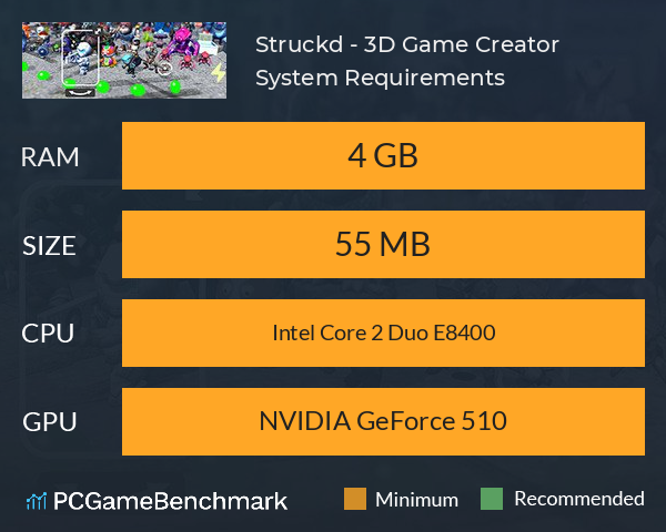 Struckd - 3D Game Creator System Requirements PC Graph - Can I Run Struckd - 3D Game Creator