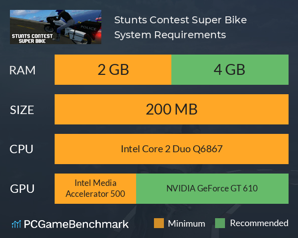 Stunts Contest Super Bike System Requirements PC Graph - Can I Run Stunts Contest Super Bike