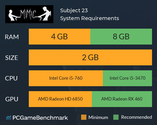 Subject #23 System Requirements PC Graph - Can I Run Subject #23 Subject #23 System Requirements PC Graph - Can I Run Subject #23