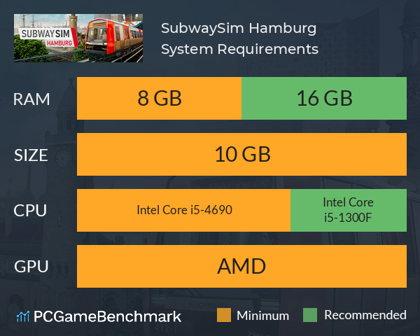 SubwaySim Hamburg System Requirements PC Graph - Can I Run SubwaySim Hamburg