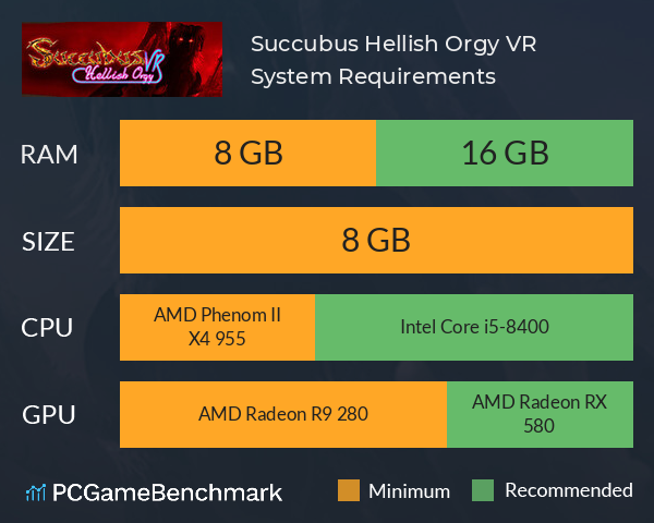 Succubus: Hellish Orgy VR System Requirements PC Graph - Can I Run Succubus: Hellish Orgy VR Succubus: Hellish Orgy VR System Requirements PC Graph - Can I Run Succubus: Hellish Orgy VR