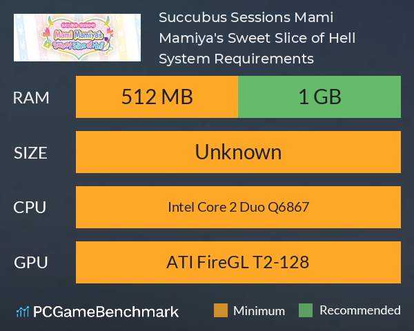 Succubus Sessions: Mami Mamiya's Sweet Slice of Hell System Requirements PC Graph - Can I Run Succubus Sessions: Mami Mamiya's Sweet Slice of Hell Succubus Sessions: Mami Mamiya's Sweet Slice of Hell System Requirements PC Graph - Can I Run Succubus Sessions: Mami Mamiya's Sweet Slice of Hell