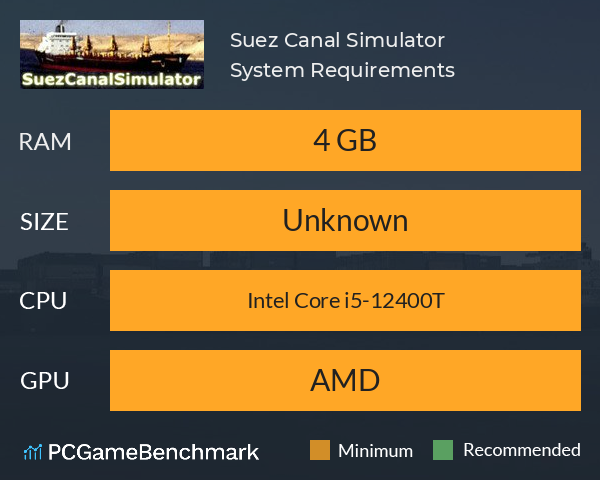 Suez Canal Simulator System Requirements PC Graph - Can I Run Suez Canal Simulator Suez Canal Simulator System Requirements PC Graph - Can I Run Suez Canal Simulator