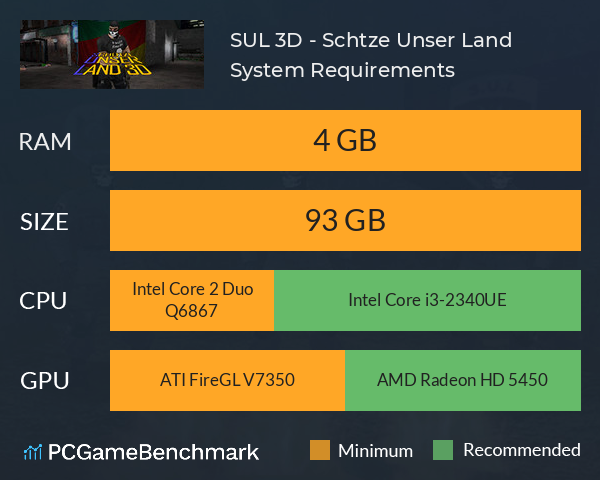SUL 3D - Schütze Unser Land System Requirements PC Graph - Can I Run SUL 3D - Schütze Unser Land SUL 3D - Schütze Unser Land System Requirements PC Graph - Can I Run SUL 3D - Schütze Unser Land