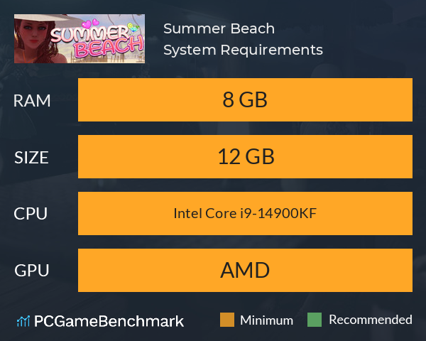 Summer Beach System Requirements PC Graph - Can I Run Summer Beach
