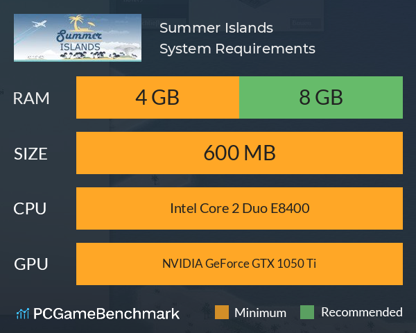 Summer Islands System Requirements PC Graph - Can I Run Summer Islands Summer Islands System Requirements PC Graph - Can I Run Summer Islands
