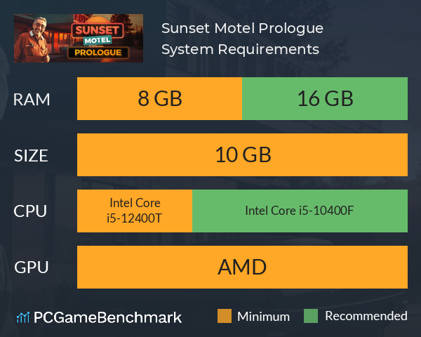 Sunset Motel: Prologue System Requirements PC Graph - Can I Run Sunset Motel: Prologue Sunset Motel: Prologue System Requirements PC Graph - Can I Run Sunset Motel: Prologue