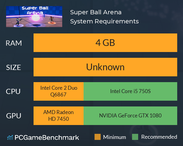 Super Ball Arena System Requirements PC Graph - Can I Run Super Ball Arena