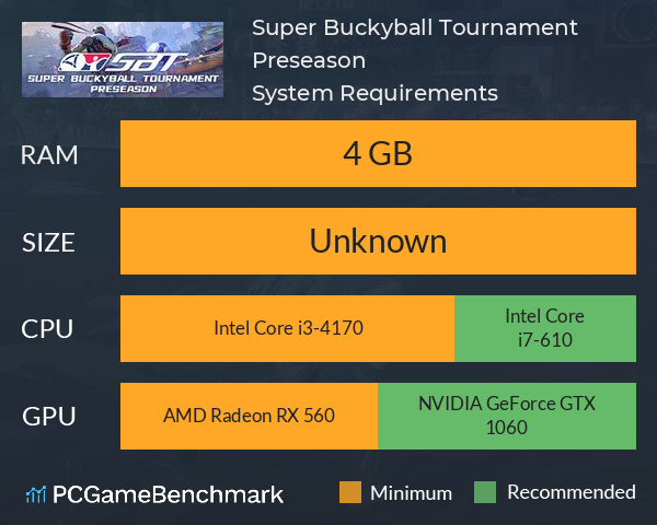 Super Buckyball Tournament Preseason System Requirements PC Graph - Can I Run Super Buckyball Tournament Preseason
