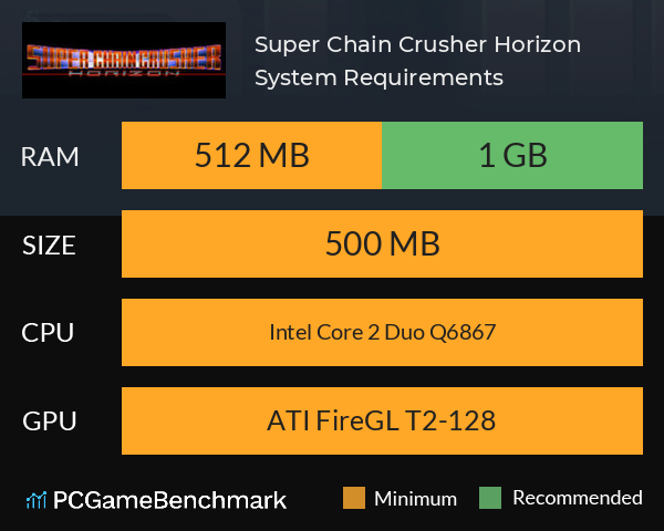 Super Chain Crusher Horizon System Requirements PC Graph - Can I Run Super Chain Crusher Horizon