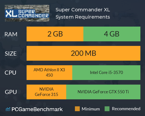 Super Commander XL System Requirements PC Graph - Can I Run Super Commander XL Super Commander XL System Requirements PC Graph - Can I Run Super Commander XL