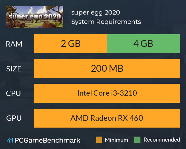 super egg 2020 System Requirements PC Graph - Can I Run super egg 2020