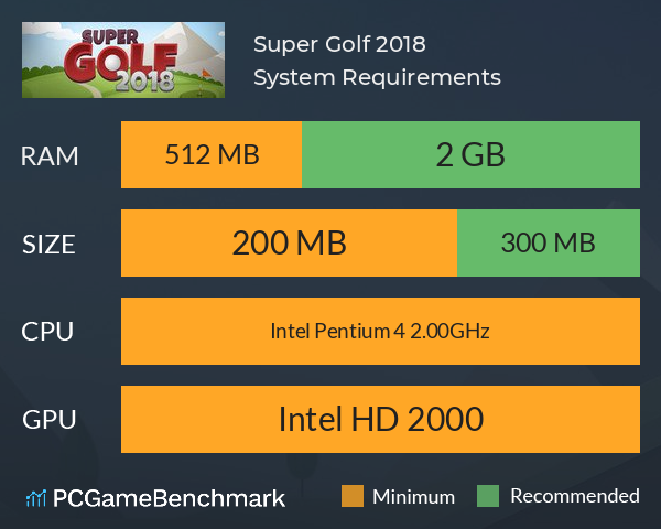 Super Golf 2018 System Requirements PC Graph - Can I Run Super Golf 2018