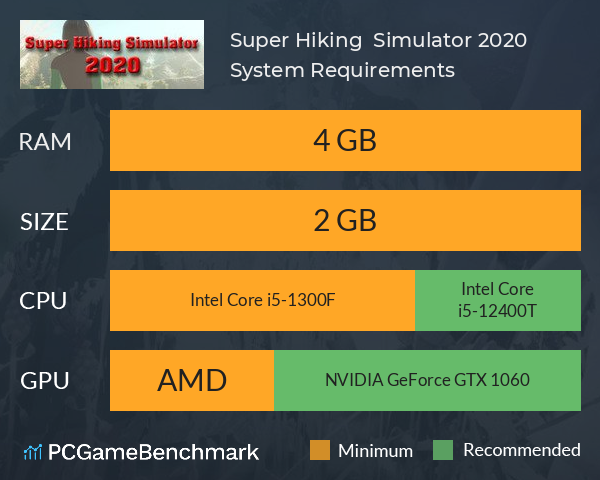 Super Hiking Simulator 2020 System Requirements PC Graph - Can I Run Super Hiking Simulator 2020 Super Hiking Simulator 2020 System Requirements PC Graph - Can I Run Super Hiking Simulator 2020