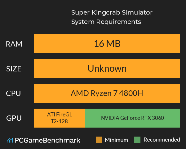 Super Kingcrab Simulator System Requirements PC Graph - Can I Run Super Kingcrab Simulator Super Kingcrab Simulator System Requirements PC Graph - Can I Run Super Kingcrab Simulator