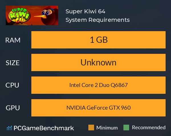 Super Kiwi 64 System Requirements PC Graph - Can I Run Super Kiwi 64 Super Kiwi 64 System Requirements PC Graph - Can I Run Super Kiwi 64