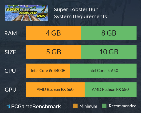 Super Lobster Run System Requirements PC Graph - Can I Run Super Lobster Run Super Lobster Run System Requirements PC Graph - Can I Run Super Lobster Run