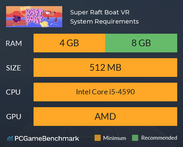 Super Raft Boat VR System Requirements PC Graph - Can I Run Super Raft Boat VR