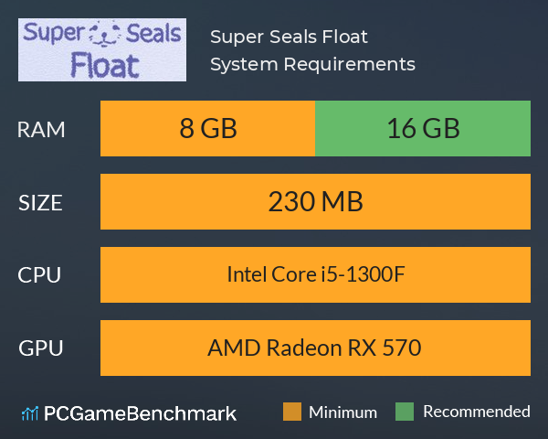 Super Seals Float System Requirements PC Graph - Can I Run Super Seals Float