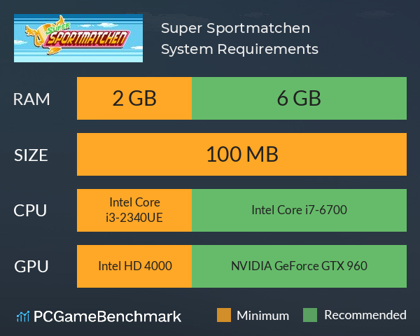 Super Sportmatchen System Requirements PC Graph - Can I Run Super Sportmatchen Super Sportmatchen System Requirements PC Graph - Can I Run Super Sportmatchen
