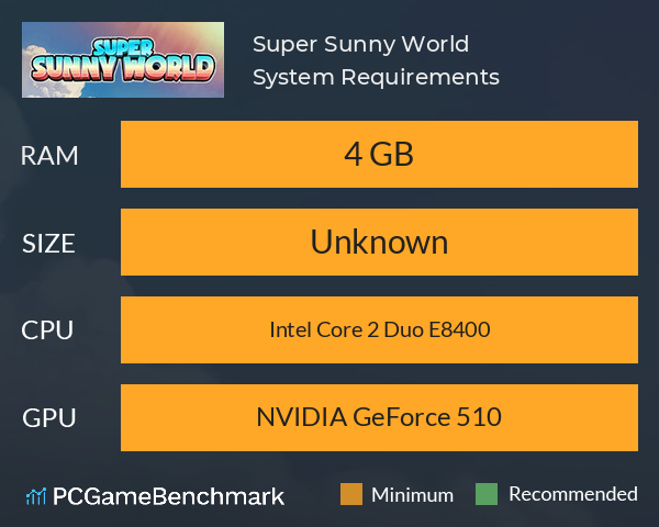 Super Sunny World System Requirements PC Graph - Can I Run Super Sunny World Super Sunny World System Requirements PC Graph - Can I Run Super Sunny World