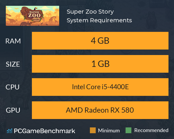 Super Zoo Story System Requirements PC Graph - Can I Run Super Zoo Story