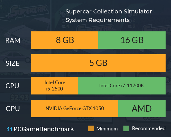 Supercar Collection Simulator System Requirements PC Graph - Can I Run Supercar Collection Simulator Supercar Collection Simulator System Requirements PC Graph - Can I Run Supercar Collection Simulator
