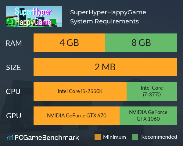 SuperHyperHappyGame System Requirements PC Graph - Can I Run SuperHyperHappyGame SuperHyperHappyGame System Requirements PC Graph - Can I Run SuperHyperHappyGame