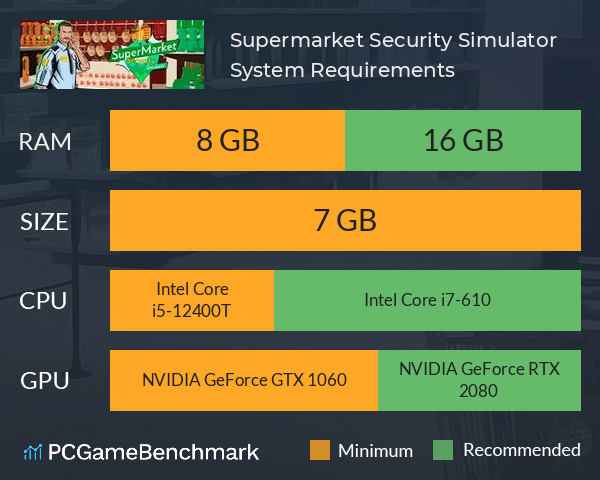 Supermarket Security Simulator System Requirements PC Graph - Can I Run Supermarket Security Simulator Supermarket Security Simulator System Requirements PC Graph - Can I Run Supermarket Security Simulator