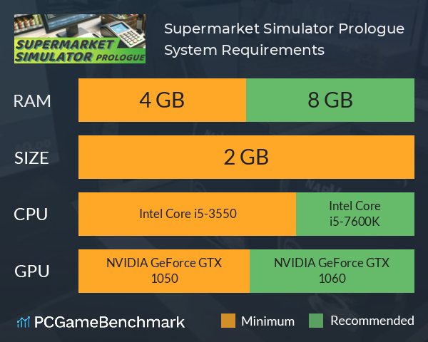 Supermarket Simulator: Prologue System Requirements PC Graph - Can I Run Supermarket Simulator: Prologue