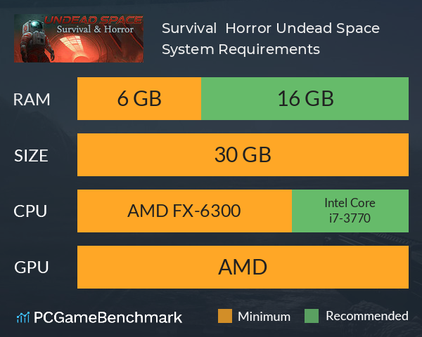 Survival & Horror: Undead Space System Requirements PC Graph - Can I Run Survival & Horror: Undead Space