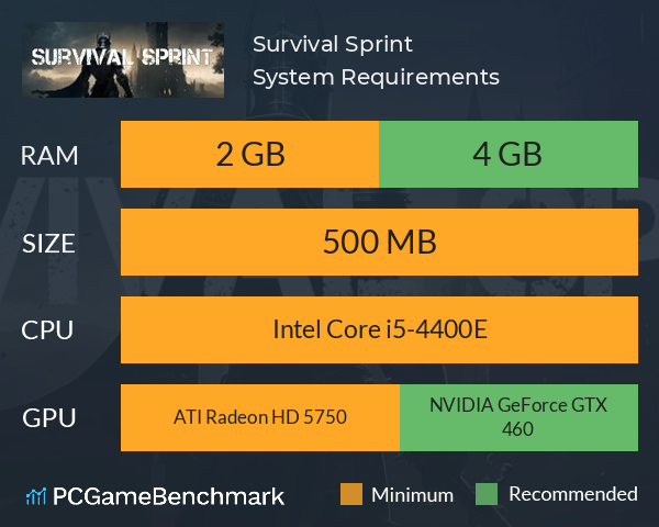 Survival Sprint System Requirements PC Graph - Can I Run Survival Sprint Survival Sprint System Requirements PC Graph - Can I Run Survival Sprint
