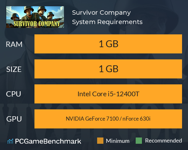 Survivor Company System Requirements PC Graph - Can I Run Survivor Company Survivor Company System Requirements PC Graph - Can I Run Survivor Company