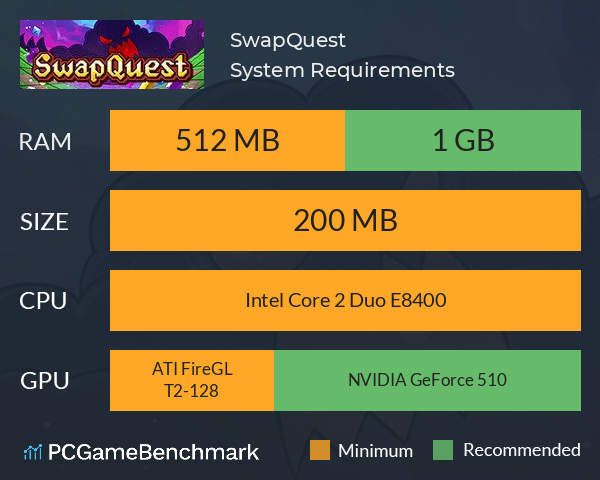 SwapQuest System Requirements PC Graph - Can I Run SwapQuest SwapQuest System Requirements PC Graph - Can I Run SwapQuest
