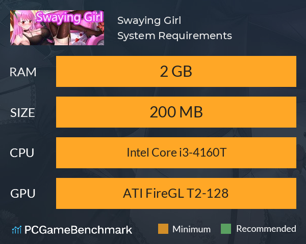 Swaying Girl System Requirements PC Graph - Can I Run Swaying Girl Swaying Girl System Requirements PC Graph - Can I Run Swaying Girl