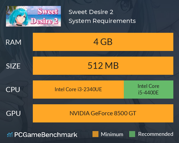 Sweet Desire 2 System Requirements PC Graph - Can I Run Sweet Desire 2 Sweet Desire 2 System Requirements PC Graph - Can I Run Sweet Desire 2