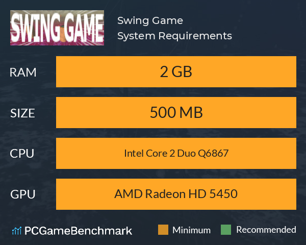 Swing Game System Requirements PC Graph - Can I Run Swing Game