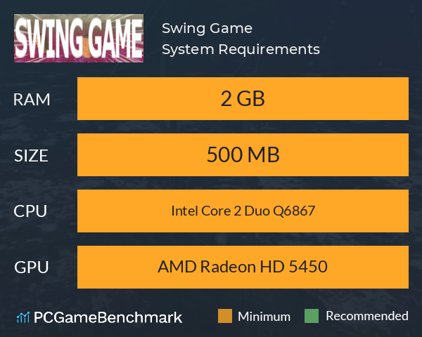 Swing Game System Requirements PC Graph - Can I Run Swing Game Swing Game System Requirements PC Graph - Can I Run Swing Game