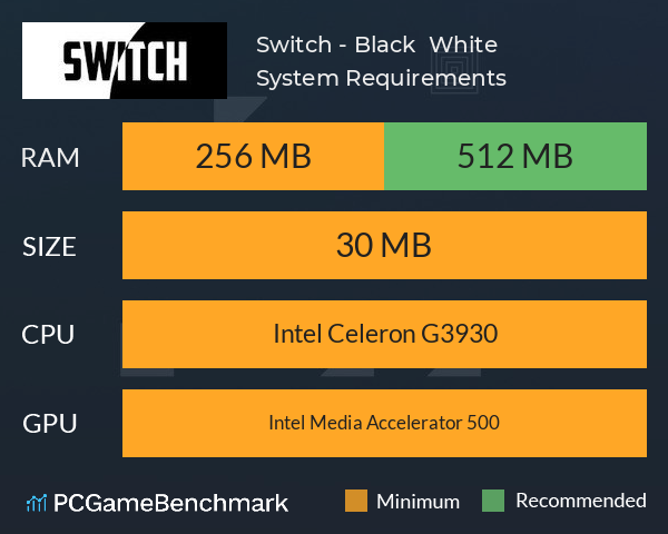 Switch - Black & White System Requirements PC Graph - Can I Run Switch - Black & White