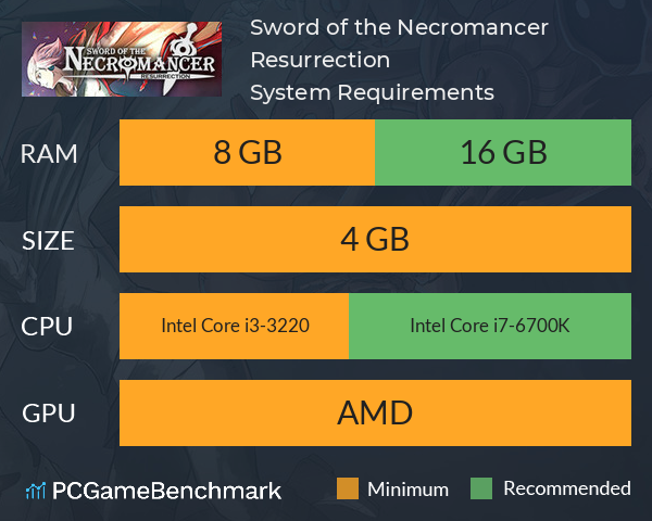 Sword of the Necromancer: Resurrection System Requirements PC Graph - Can I Run Sword of the Necromancer: Resurrection